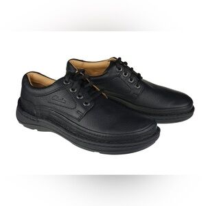 clarks Wallabee Black Leather Comfort Shoe